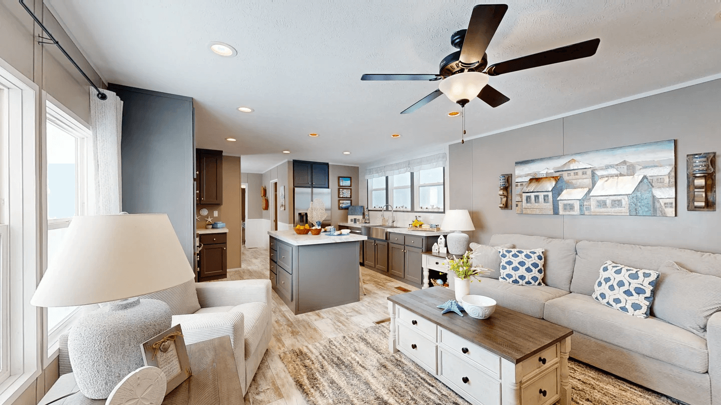 The driftwood interior home features