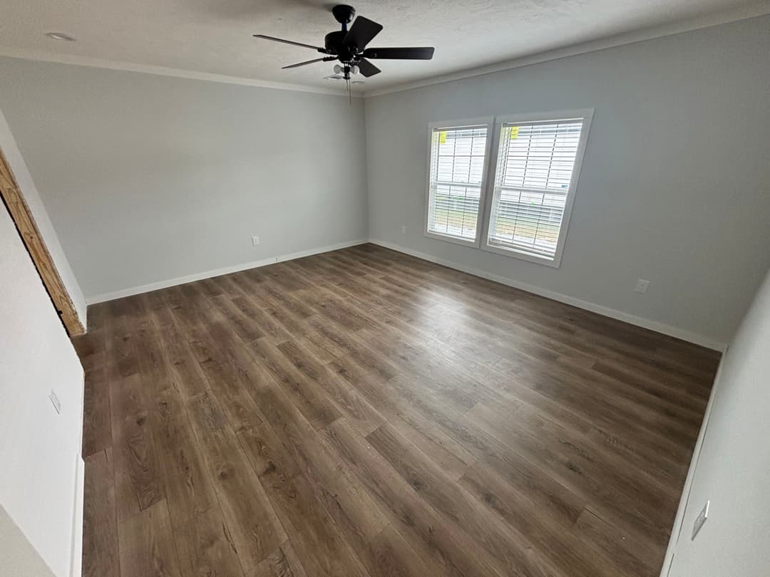 The magnolia bedroom home features