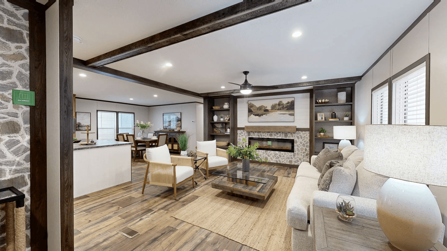 Mountain view hero and interior home features