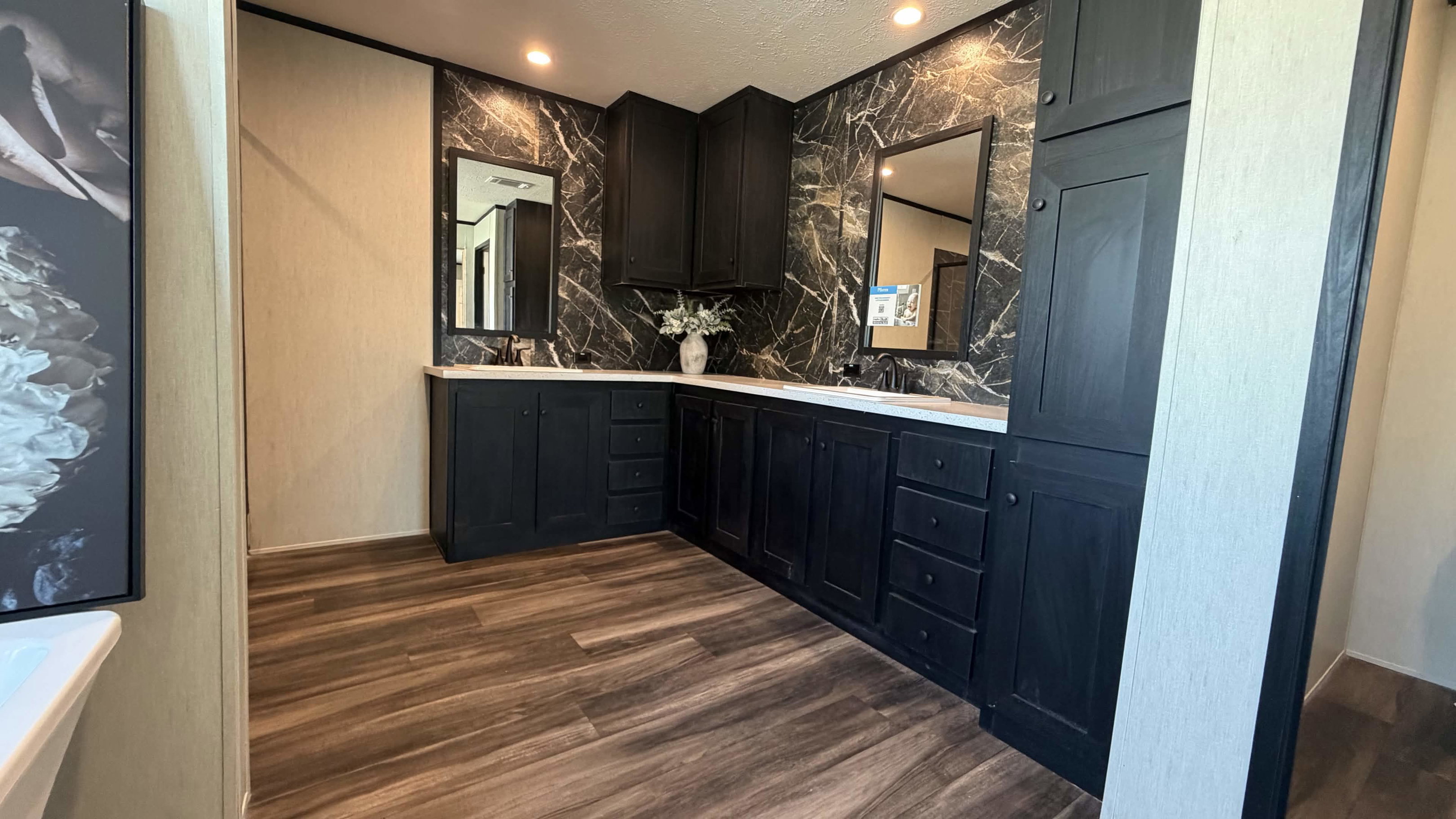 Dark nova bathroom home features