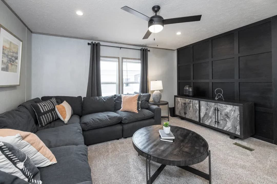 The dark sands interior home features