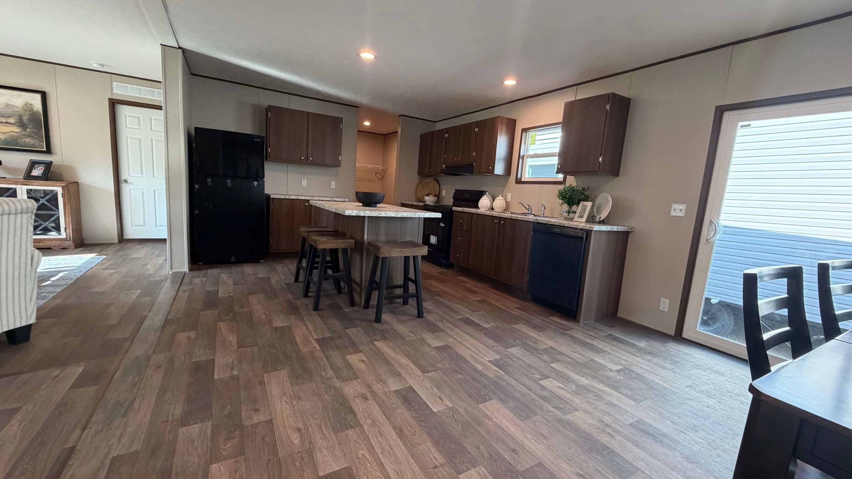 Redwood kitchen home features