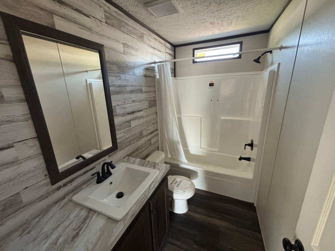 Southern farmhouse bathroom home features