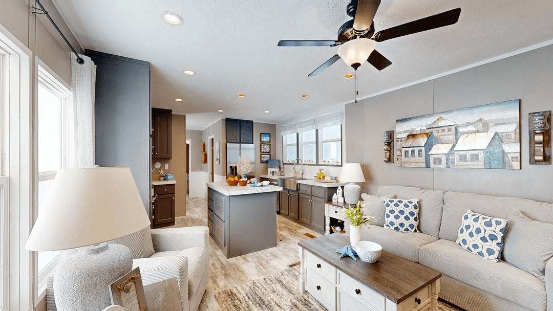 The driftwood interior home features