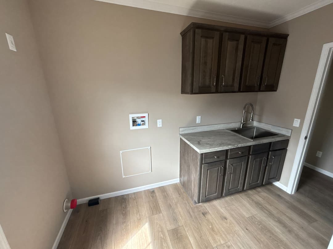 The hexagon interior home features