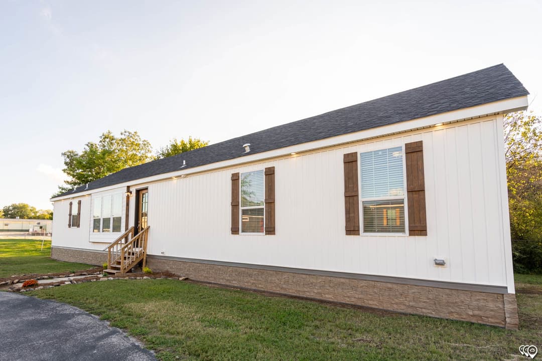 The riverview elevation and exterior home features