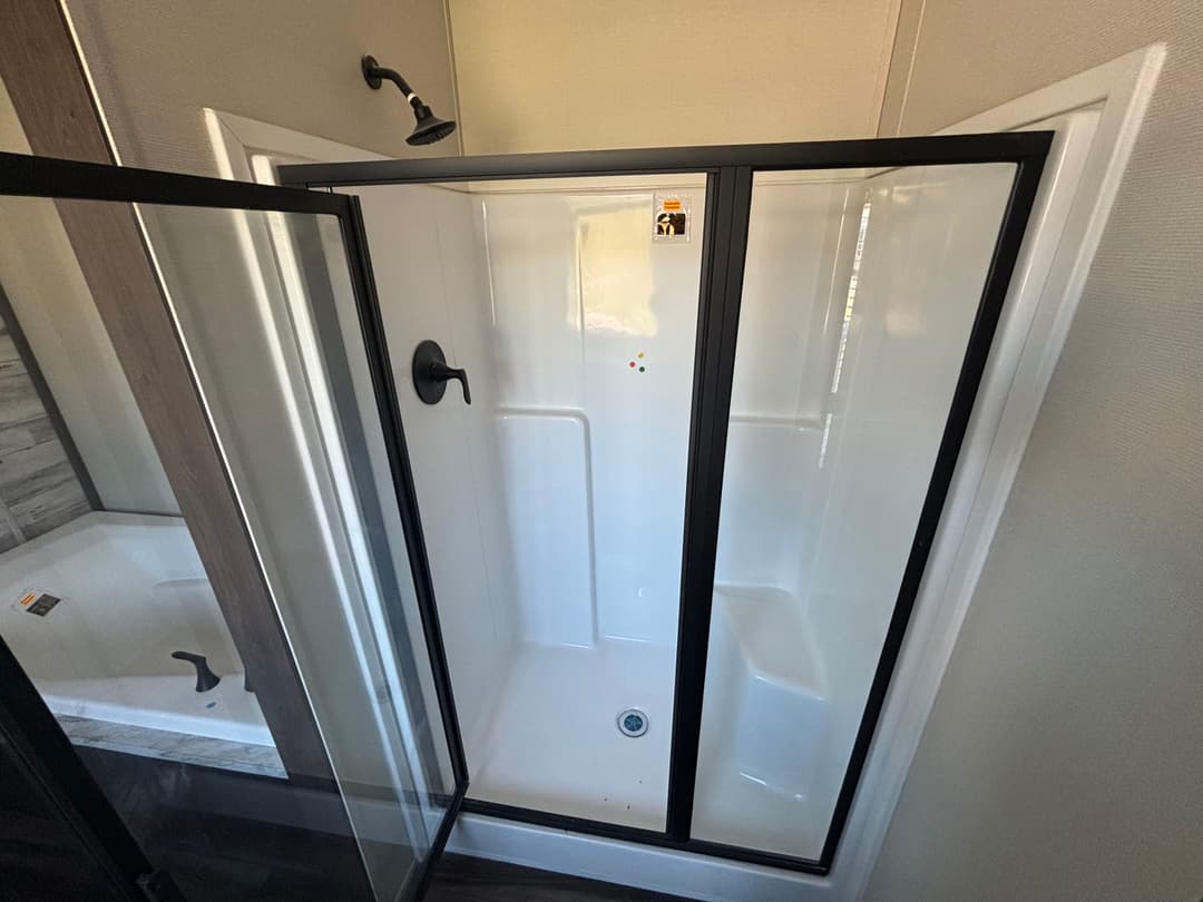 Southern farmhouse bathroom home features