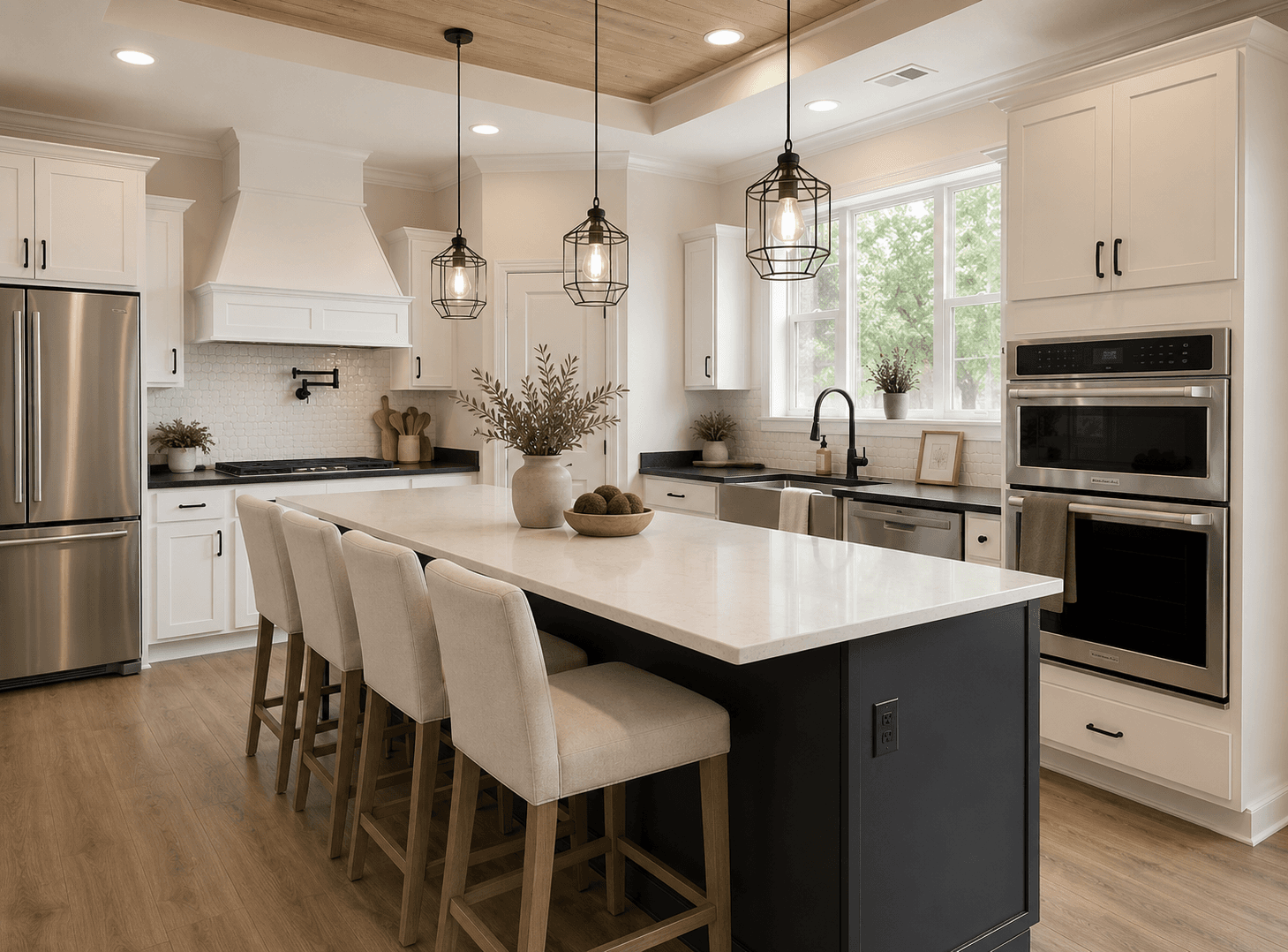 The riverview kitchen home features