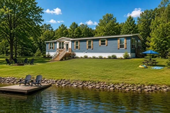 Cedar lake hero, elevation, and exterior home features
