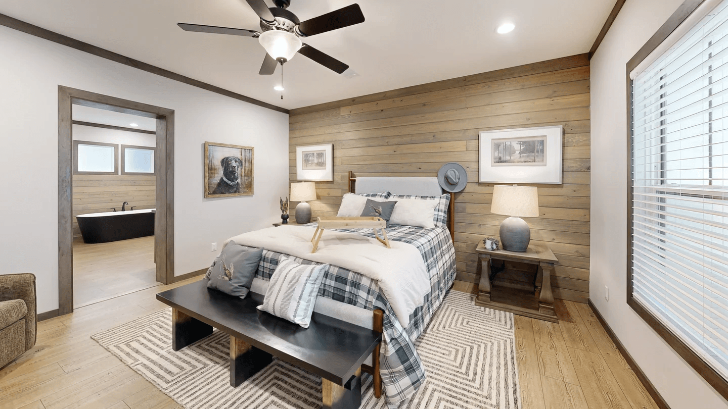 The keep bedroom home features