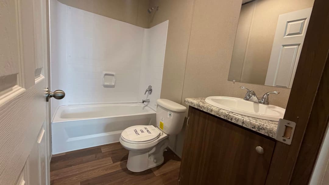 Redwood bathroom home features