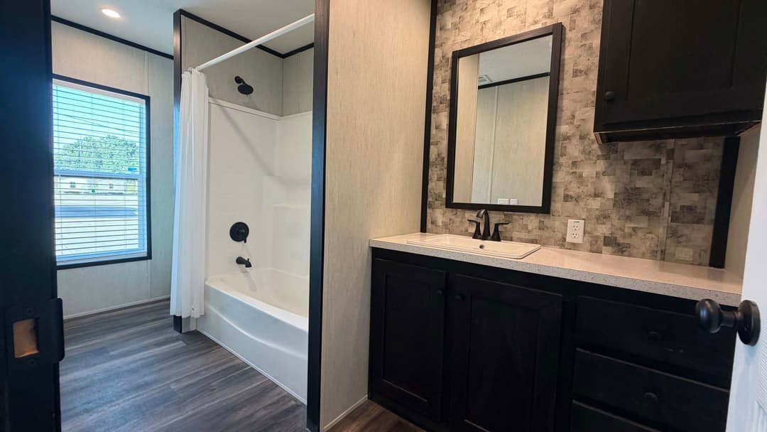 Dark nova bathroom home features
