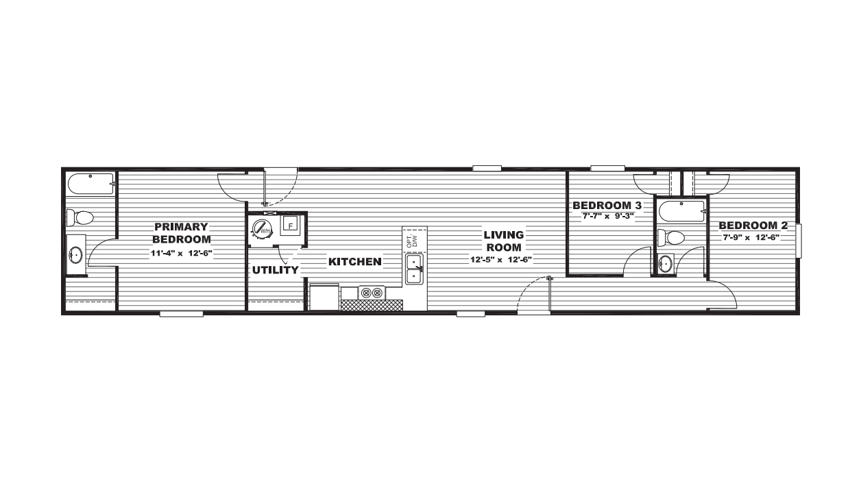 Hickory (wind zone 2) floor plan home features