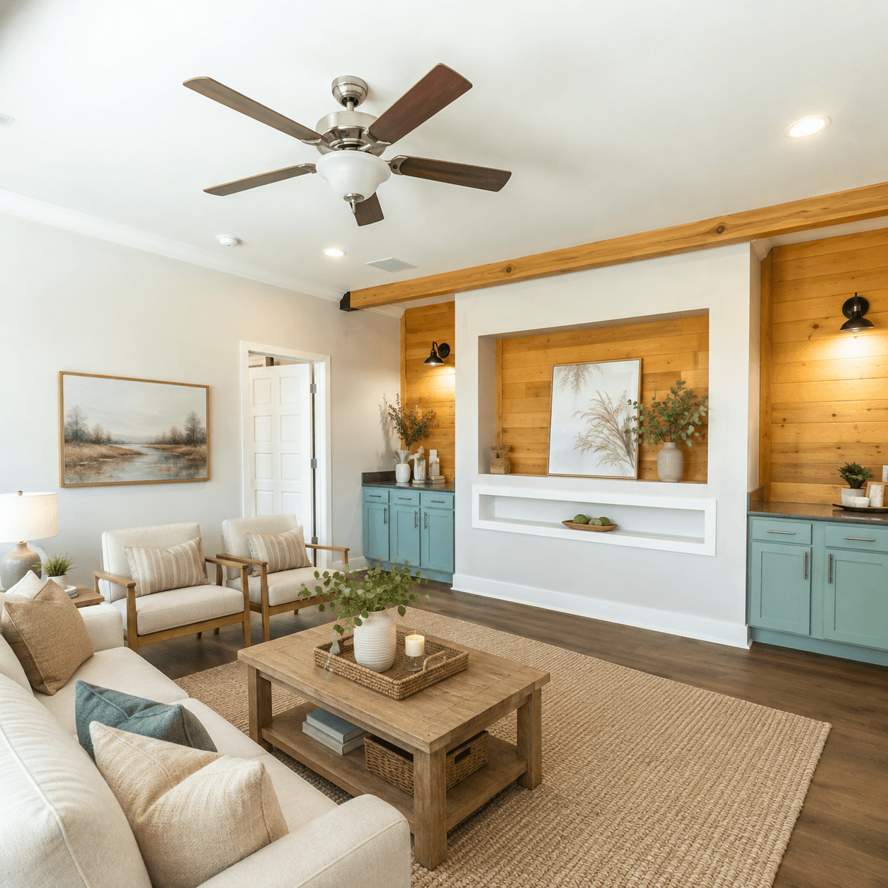 Cedar lake interior home features