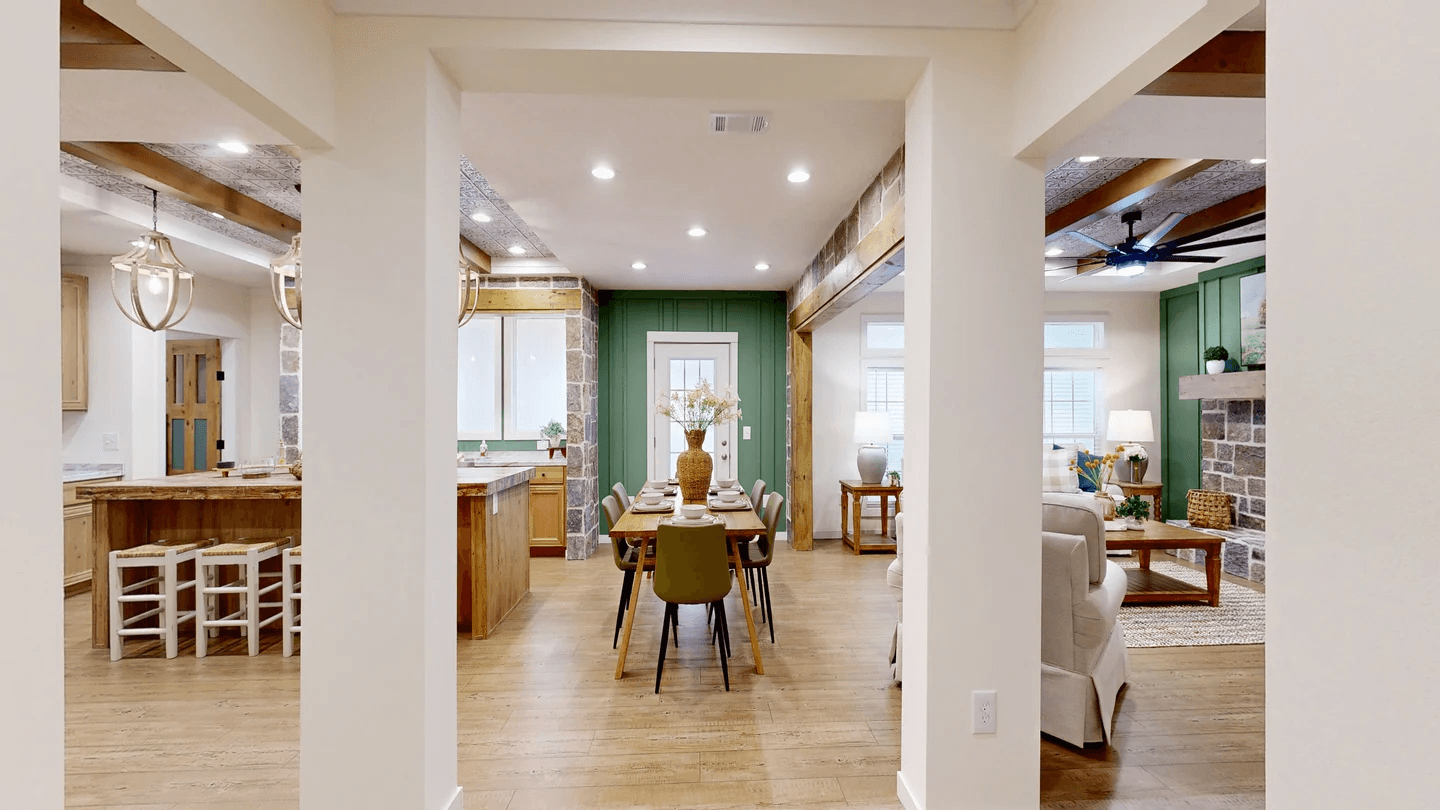 The rocking chair interior and hero home features