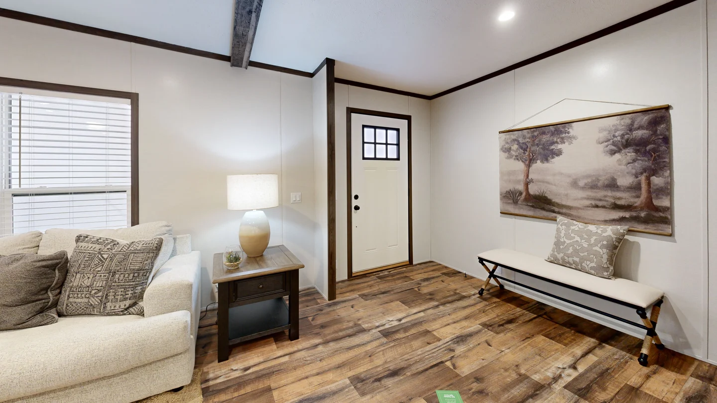 Mountain view interior home features
