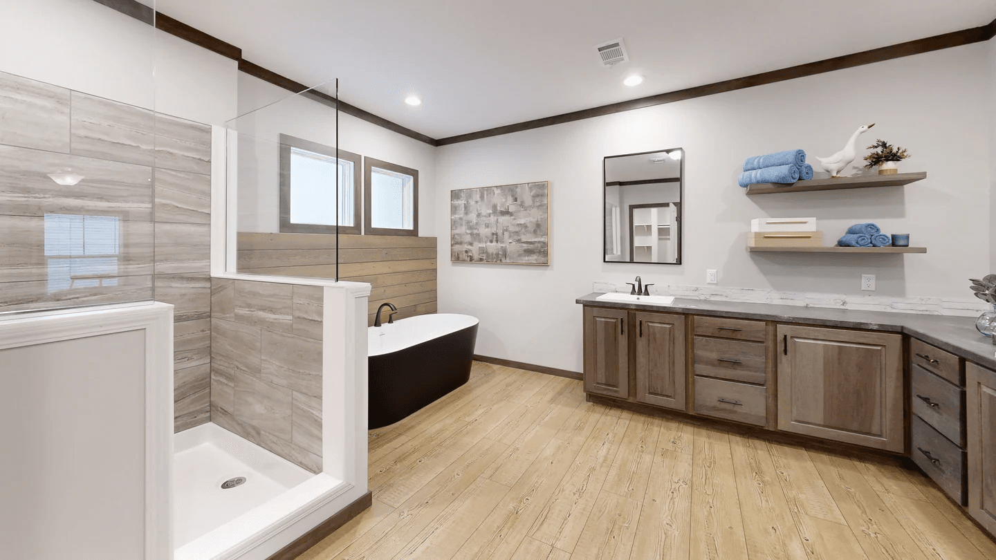 The keep bathroom home features