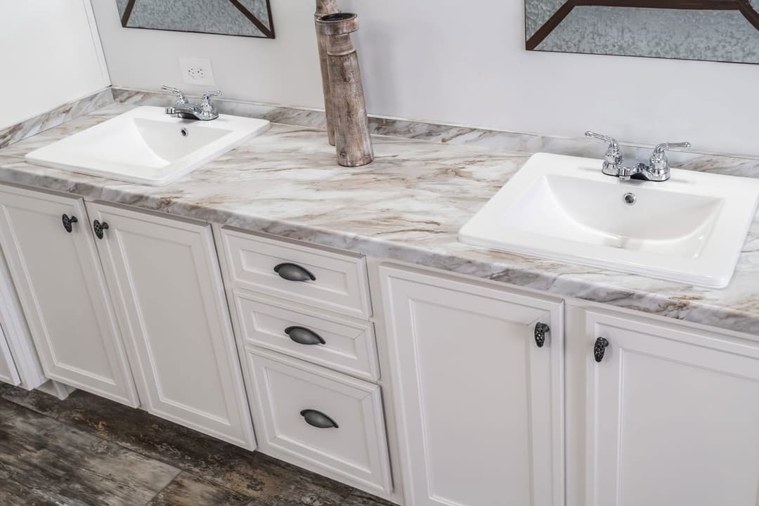 The leahy bathroom home features