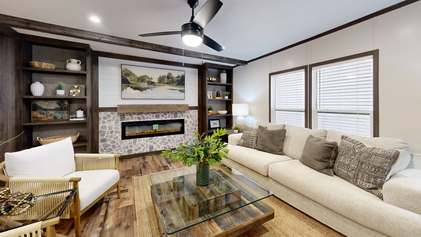 Mountain view interior home features